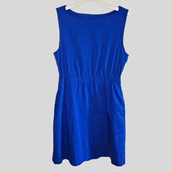 Theory Dresses & Skirts - Vintage Theory Dress Womens 12 Royal Blue Sleeveless Cotton Blend Elastic Waist